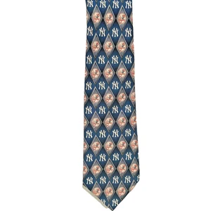 MLB Genuine Merchandise New York Yankees Diamond Logo Tie Silk Blue Red 58" - Picture 1 of 7