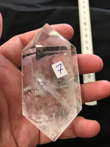 1 Bergkristall Doppelender poliert Spitze Mineral Kristall Brasilien (Sch20-7) - Bild 1 von 7