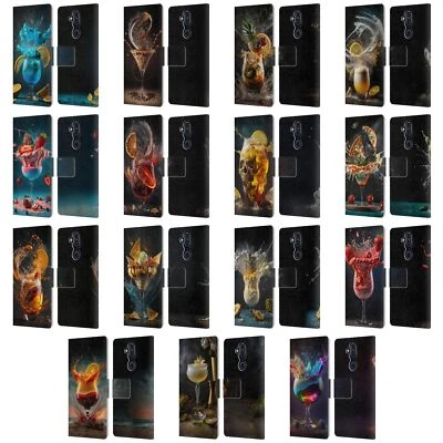 FUNDA BILLETERA LIBRO CUERO CÓCTELES PAISAJES ESPACIALES OFICIALES PARA TELÉFONOS NOKIA Foto 1 de 4