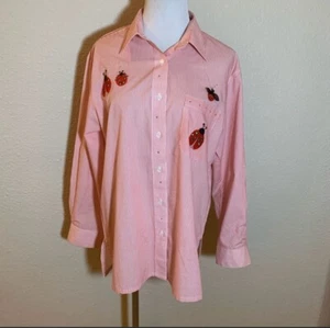 Camicia donna HANA con bottoni ricamati lady bugs - Foto 1 di 5