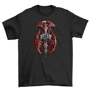 Gothic_72 Dragon Cross tee- Mystical and Edgy! Unisex Printed Design, 100% Cotto - Picture 1 of 46