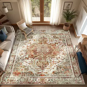 Washable Area Rug - Area Rug 6'X9' Boho Soft Living Room Rug, Non-Slip Large Are - Picture 1 of 9
