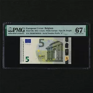 2013 European Union / Belgium 5 Euro Pick#20z PMG 67 EPQ Superb Gem UNC - Picture 1 of 4