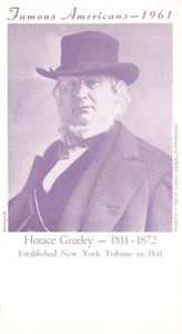 1177 4c HORACE GREELEY - Mischa unbenutztes Maxicard - Bild 1 von 2