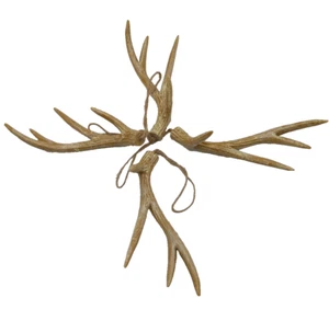 Woodland Holiday Antlers Set of 4 with Box Christmas Decor - Picture 1 of 10