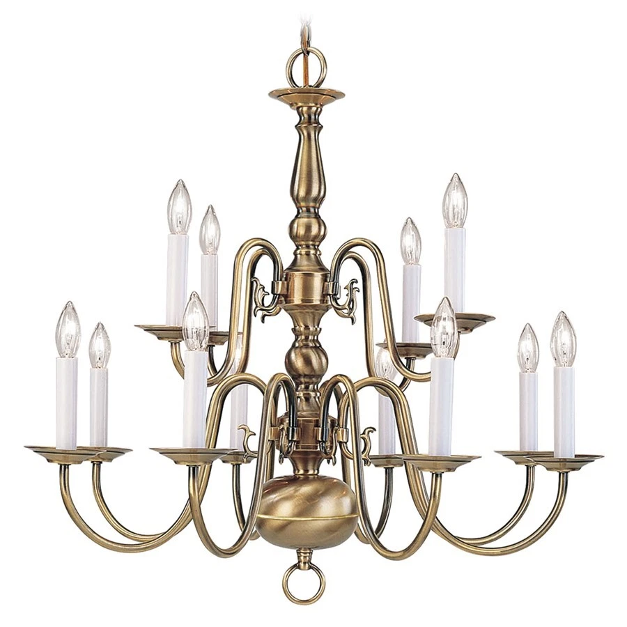 Livex Lighting Williamsburg Chandelier in Antique Brass - 5012-01 - Image 1 of 1