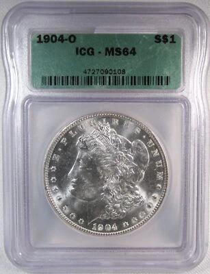 1904-O Silver Morgan Dollar ICG MS64 Coin AS142 - Image 1 of 4
