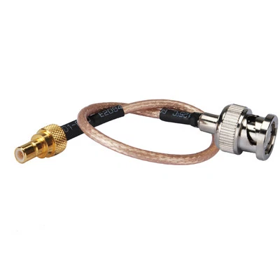 BNC male plug to SMB female straight crimp RG316 RF jumper pigtail cable 15cm - Image 1 of 3