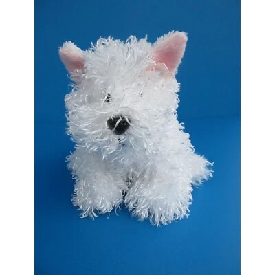 White Terrier Dog GANZ Webkinz Plush 7" Puppy Stuffed Animal No Code HM106 - Image 1 of 4