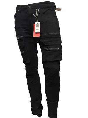 Men’s Bleeker Bleeker Straight Fit Jeans Jet Black Denim (typhoon) Skinny D610 - Image 1 of 4