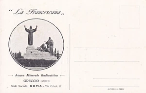 C19852-LAZIO, GRECCIO (RIETI) ACQUA MINERALE RADIOATTIVA "LA FRANCESCANA", '900 - Picture 1 of 2