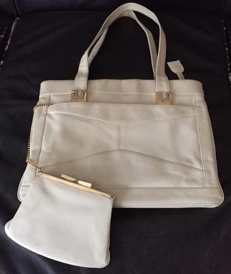 Vintage 1960s Genuine Leather Handbag Made in Italy!  Coin Purse & Mirror - Image 1 of 4