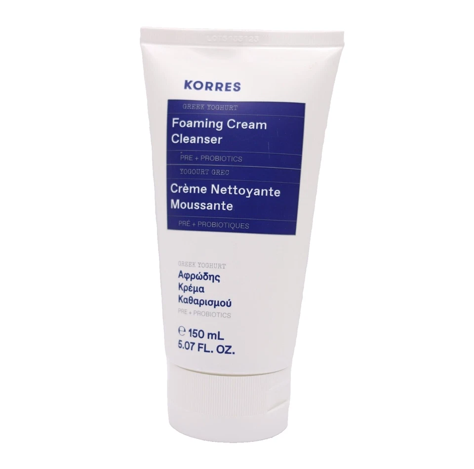 KORRES Greek Yoghurt Foaming Cream Cleanser ~  5.07 FL OZ/ 150ML ~ FULL SIZE - Image 1 of 4