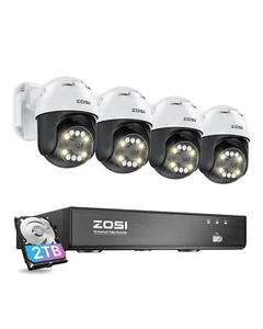 ZOSI 4K 8CH PoE Security PTZ Camera System AI Color Night Vision Two-Way Audio - Picture 1 of 12