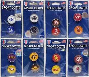 NCAA College University Sport Dotts Glass Magnet Set Your Pick - Picture 1 of 19