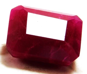 Certified Natural Red Ruby Emerald Cut 32.05 Cts Loose Gemstone R6253 - Picture 1 of 4