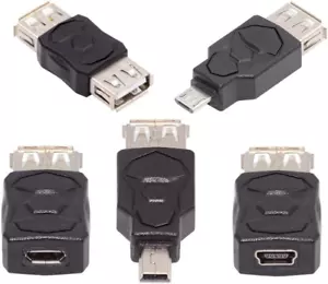 Adapter 5Pcs/Lot Micro USB 2.0 OTG Mini USB 5Pin Type-A Male to Female Data Char - Picture 1 of 7