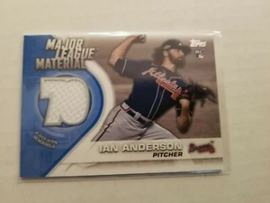 2021 Topps Series 2 Major League Jersey Material Relic Ian Anderson RC Braves - Picture 1 of 1