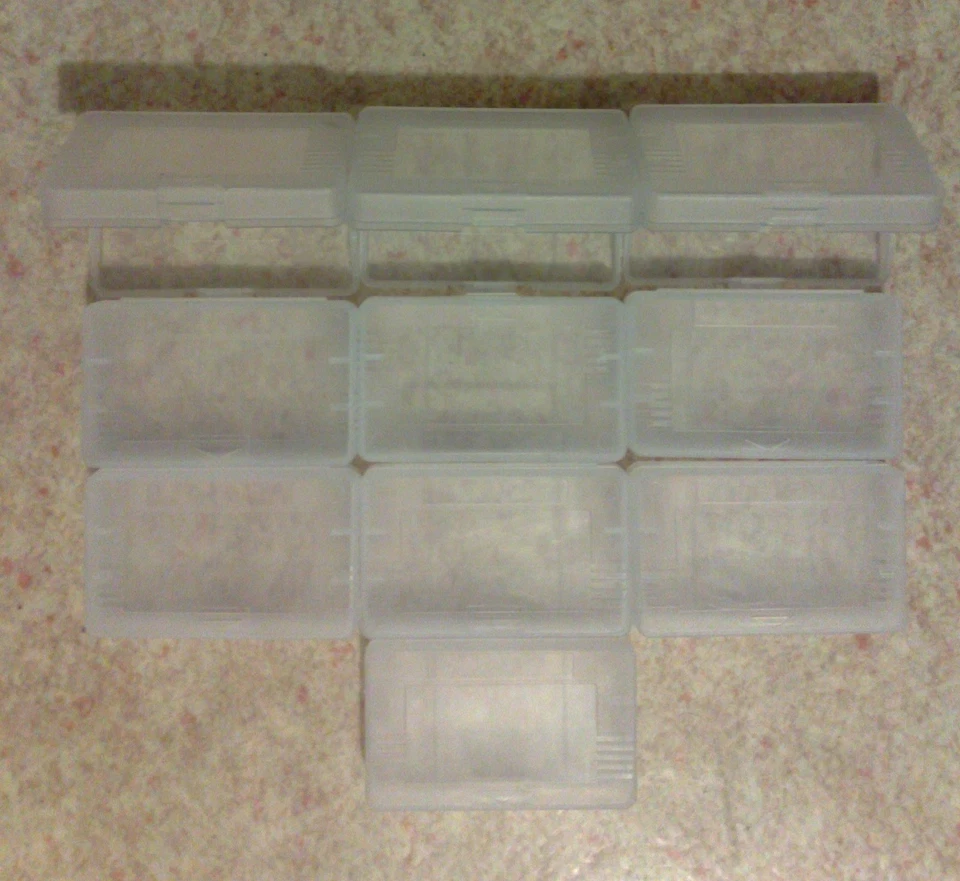 10 Game Boy Advance GBA Protective Cases - Plastic Case Storage Box - Image 1 of 1