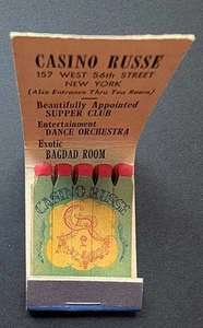 Feature Matchbook Full Book Casino Russe New York, NY - Picture 1 of 3