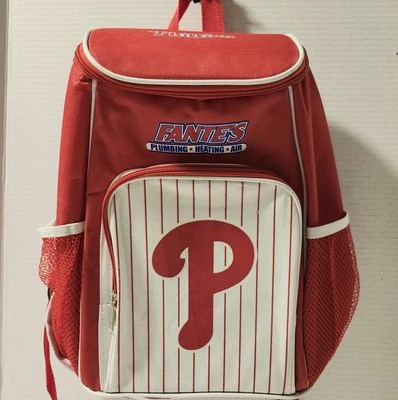 Philadelphia Phillies Pinstriped Mini Cooler Backpack MLB Baseball BBQ FANTE'S - Image 1 of 4