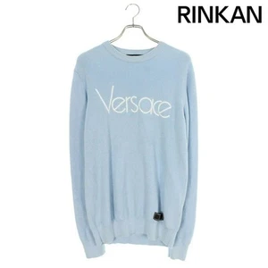 Versace 1015032 logo embroidery knit mens 46 Used 7a15b41273bdb5a4d9a59c40c5ee04 - Picture 1 of 4