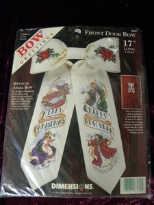DIMENSIONS 17" Mystical Angel Bow 8539 Counted Cross Stitch Kit New Vintage 1997 - Picture 1 of 6