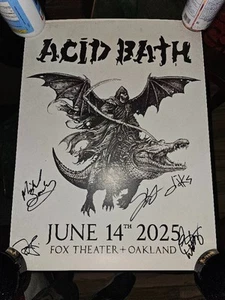 ACID BATH REUNION OAKLAND, CA  6/14/25 18"x24" EVENT POSTER SIGNED DAX SAMMY - Picture 1 of 5