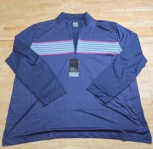 Callaway Herren Med Opti Dri 1/4 Zip Pullover Sonnenshirt Langarm Pulli 2XL - Bild 1 von 4