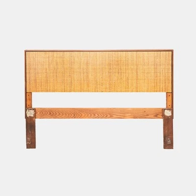 Cabecero Florence Knoll Bastón y Nogal Años 60 Tamaño Completo, Modelo 740 WP 55x37" Foto 1 de 4