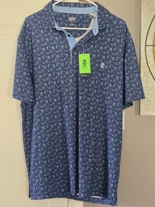 Izod Golf Swing Flex Poloshirt Large neu mit Etikett Stretch UPF. Blau. - Bild 1 von 5