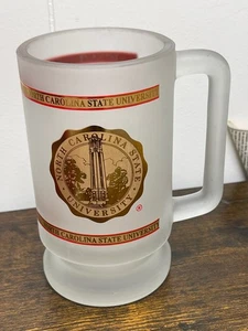 North Carolina NC State University Wolfpack mattierter Bierkrug Glas - Bild 1 von 7