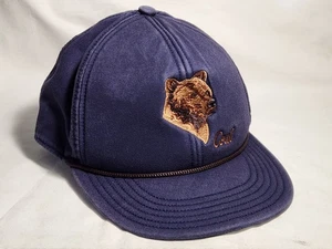 Kohle Kopfbedeckung Braunbär blau Truckermütze/Kappe Erwachsene Druckknopflasche 100 % Baumwolle - Bild 1 von 4