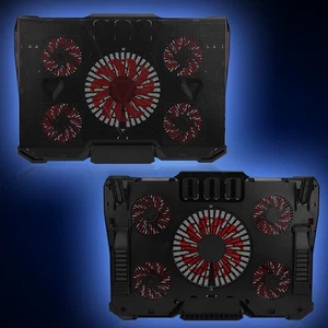 Notebook-Kühler 5 LED-Lüfter Einstellbarer Cooling Pad-Halter Für 12-17 Zol NTS - Bild 1 von 16