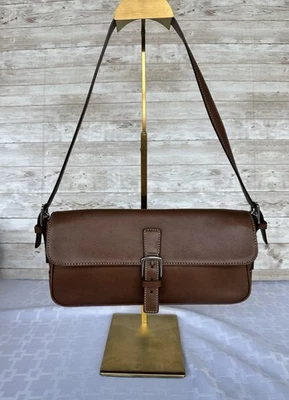 Coach Soho Y2K коричневый кожаный наплечная сумка стиль H0S-7784 винтажная пряжка - Изображение 1 из 4