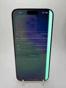 Apple iPhone 15 Pro Max - White - 256GB - as-is for salvage/parts/disassembly - Picture 1 of 7