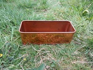 victorian copper trough planter/window sill oblong heavy copper 1 kg - Picture 1 of 10