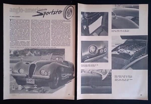 1953 Jaguar XK 120 Custom Sports Car Article "Anglo-American Sportster" - Picture 1 of 2