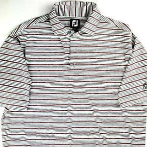 Mens FOOTJOY Southview Country Club Golf Polo Shirt Striped Logo Large - Picture 1 of 6