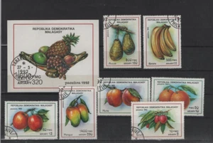 Mi. Nr. 1359-65 und Block 189 Früchte Pflanzen Madagascar - Picture 1 of 1