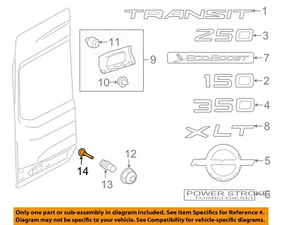 Refuerzo exterior puerta trasera Ford OEM 15-18 Transit-150 BK3Z61247A64A Foto 1 de 2