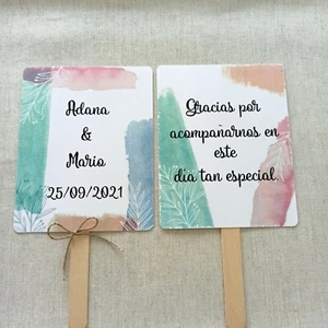 Abanico boda personalizado. Wedding personalized fan - Imagen 1 de 7