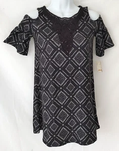 GIRLS SIZE 7 8 ** COLD SHOULDER SUMMER DRESS CLOTHING - NEW NWT - Picture 1 of 4