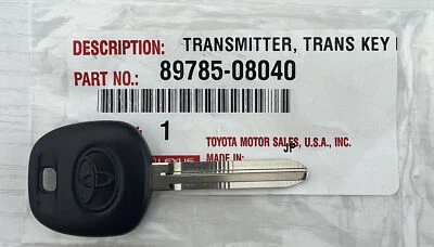 New OEM Transponder Blank Key G mark Chip Genuine 89785-08040 ForToyota - Image 1 of 2
