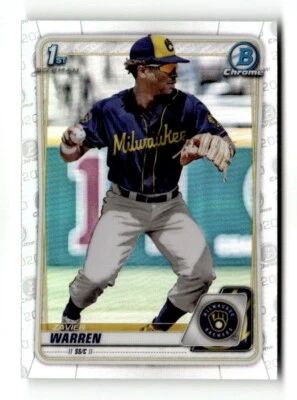 2020 Bowman Chrome Refractor #BD-97 Zavier Warren - Image 1 of 2