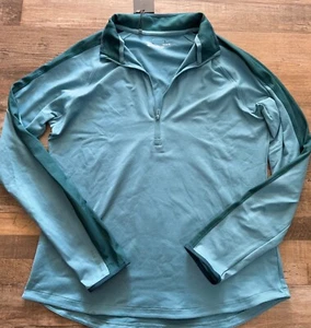 NWT Womens Under Armour L Teal Storm Midlayer Half Zip Fitted Jacket Large - Picture 1 of 2