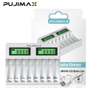 PUJIMAX smart battery charger 8 slots with LED short circuit, suitable for Ni-MH - Picture 1 of 3