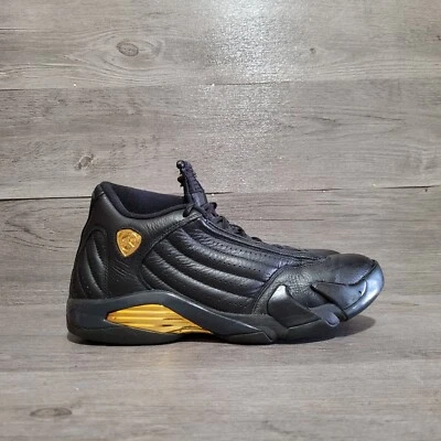 Air Jordan 14 Retro DMP Talla 11.5 487471-022 Paquete de Momentos Definitivos Zapatos Negros Foto 1 de 4