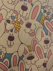 Vintage Easter Bunny, Eggs Sangamon Wrapping Paper 2 Sheets Rare Sealed - Picture 1 of 10