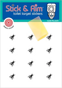 Urinal Fly Bulk Pack (13 Targets) Toilet Target Stickers for Toilets and Urinals - Picture 1 of 12